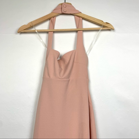 NWT Nookie X Revolve Boulevard Bodycon Square Neck Midi Dress Prima Blush Pink - Picture 5 of 9